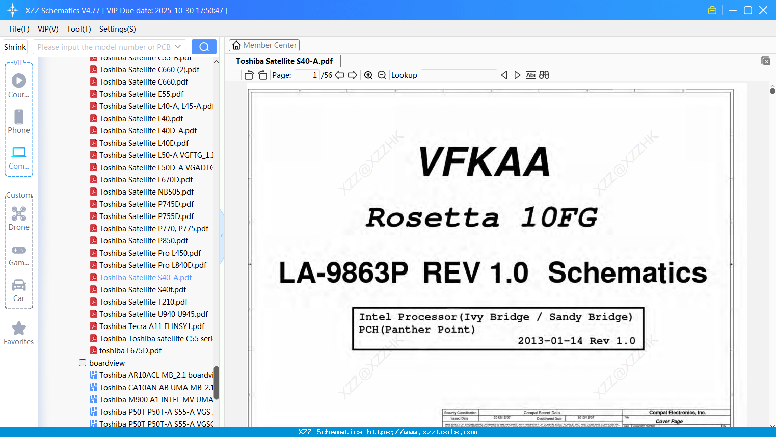 Laptop Toshiba Satellite S40-A